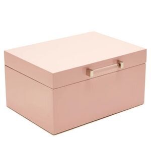 At Home Glossy Jewelry Organizer w/Gold Acrylic Accents